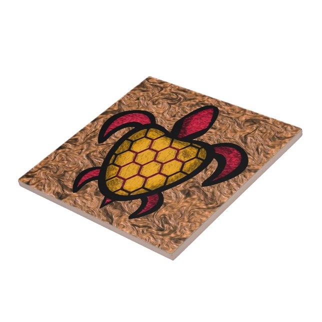 Orange Shell Turtle Tile (Side)