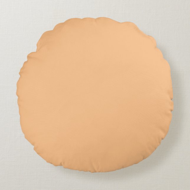 Orange Sherbet Colour Round Pillow (Front)