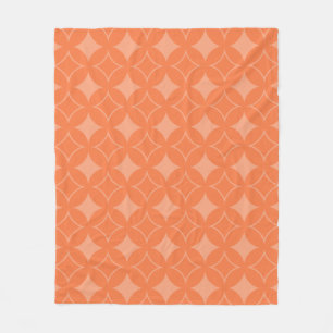 Orange shippo fleece blanket