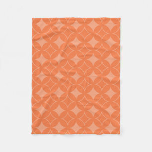 Orange shippo fleece blanket