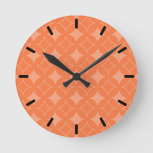Orange shippo round clock