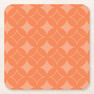 Orange shippo square paper coaster