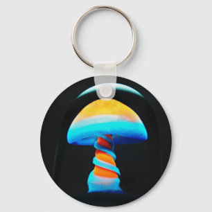 Orange Shroom Keychain