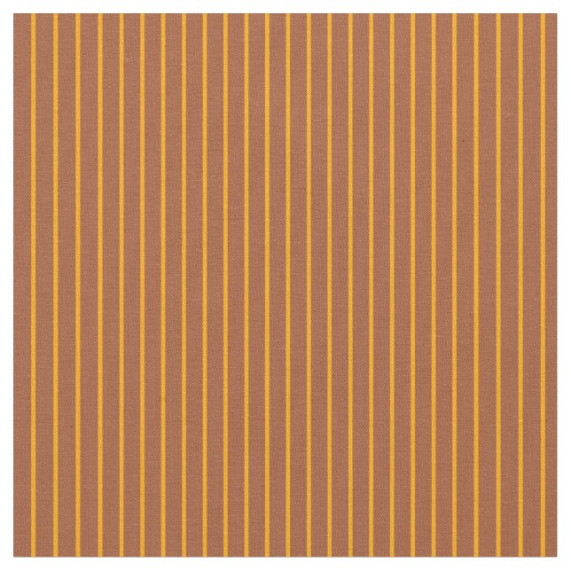 Orange & Sienna Pattern of Stripes Fabric (Close Up)