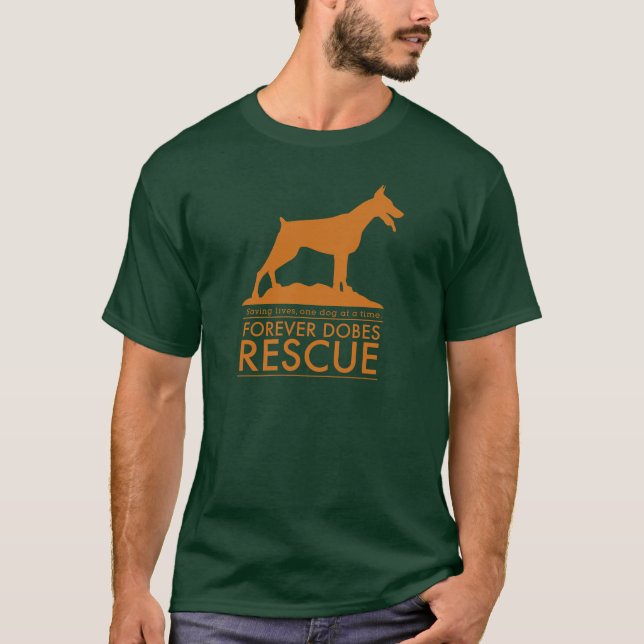 Orange Silhouette Forever Dobes Tee Shirt (Front)