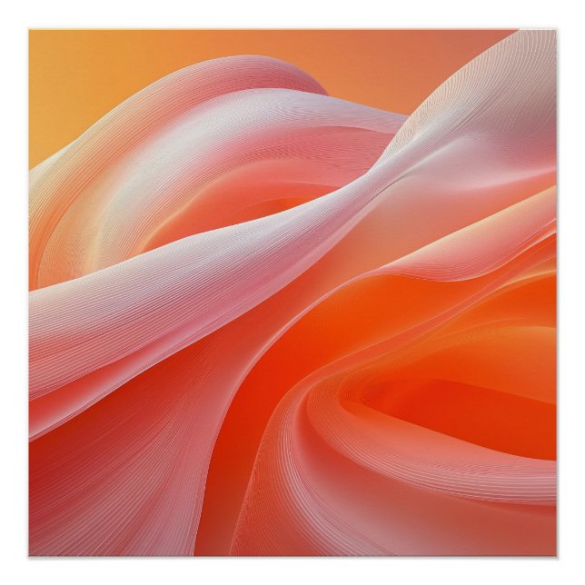 Orange Silky infinite fusion background Poster (Front)