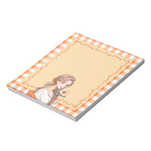 Orange Simple Cute Anime Boho Notepad