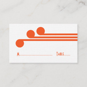 Orange Simple Deco Chic Place Card