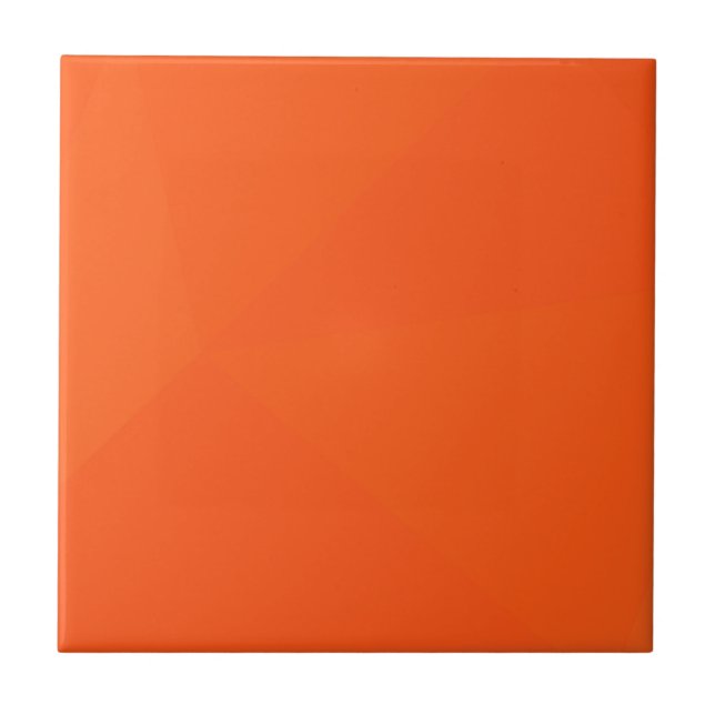 Orange, simple, modern, cool, trendy geometric art tile (Front)
