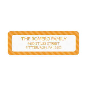 Orange Simple Stripes Custom Personalized