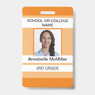 Orange Simple Teacher Badge