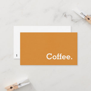 Orange Simple Word Dark Loyalty Coffee Punch-Card Card