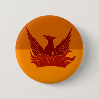 Orange Skies Fog & Gold Flag 2 Inch Round Button