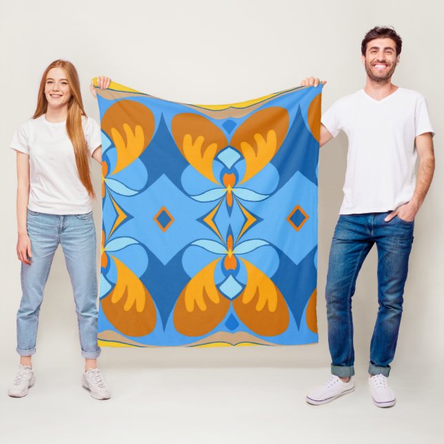 Orange Sky Fleece Blanket (In Situ)