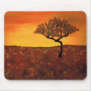 Orange Sky Mouse Pad