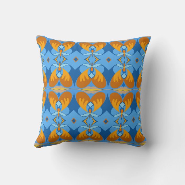 Orange Sky Reversable Throw Pillow (Back)