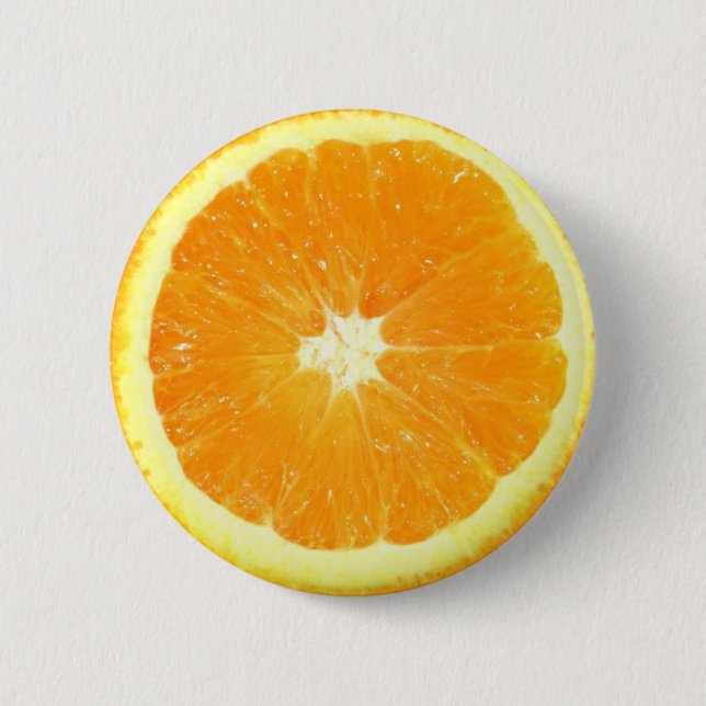Orange Slice 2 Inch Round Button (Front)