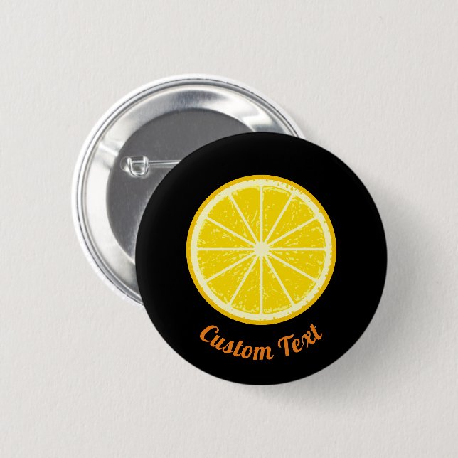 Orange Slice 2 Inch Round Button (Front & Back)