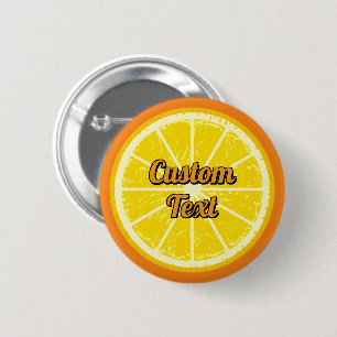 Orange Slice 2 Inch Round Button