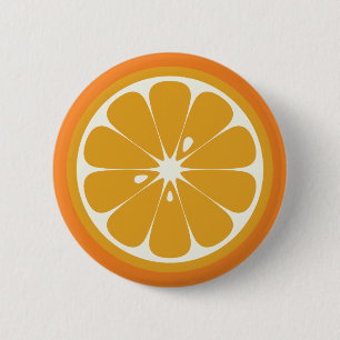Orange Slice 2 Inch Round Button
