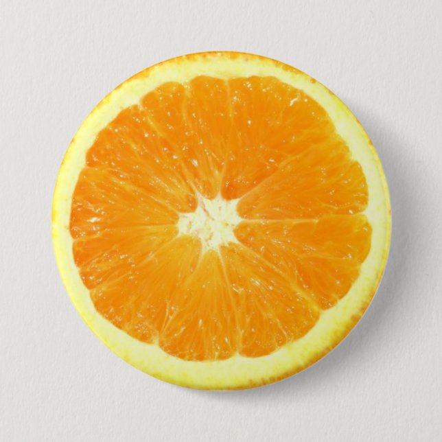 Orange Slice 3 Inch Round Button (Front)