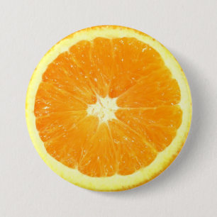 Orange Slice 3 Inch Round Button
