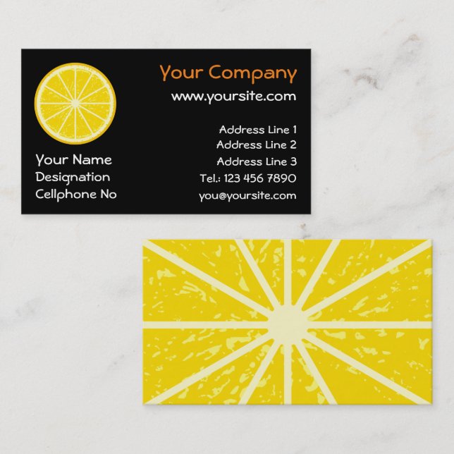 Orange Slice Business Card (Front/Back)
