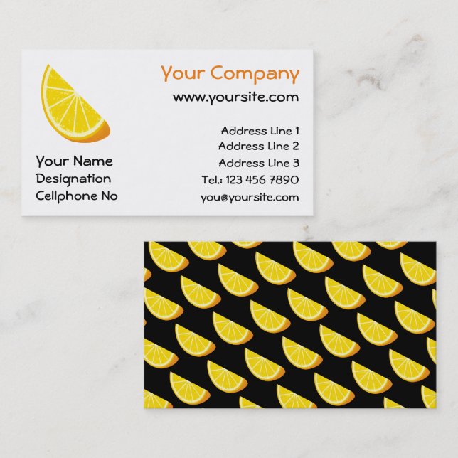 Orange Slice Business Card (Front/Back)