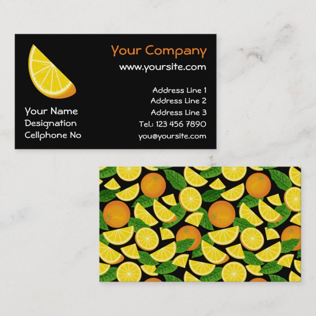 Orange Slice Business Card (Front/Back)