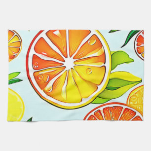 Orange Slice: Citrus Art Kitchen Towel
