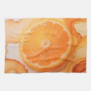 Orange Slice Citrus Swirl Kitchen Towel