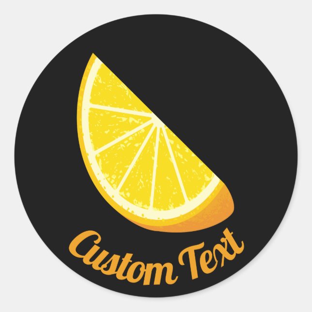 Orange Slice Classic Round Sticker (Front)