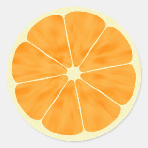 Orange Slice Classic Round Sticker