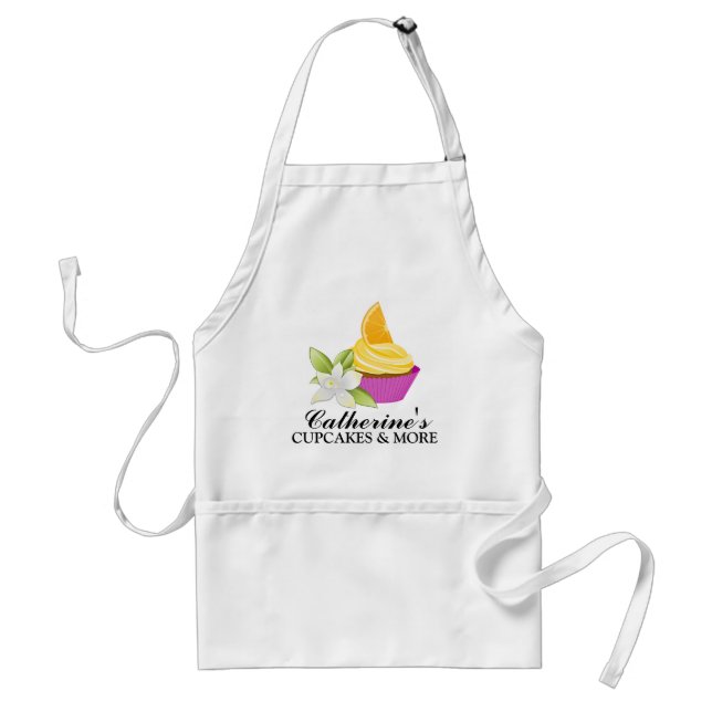 Orange Slice Cupcake Bakery Personalized Apron (Front)