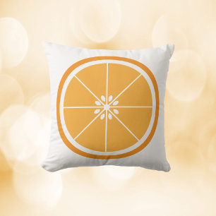 Orange Slice Fruit Throw Pillow