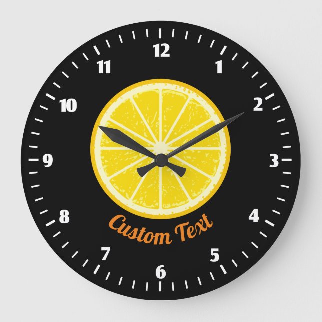 Orange Slice Large Clock (Front)