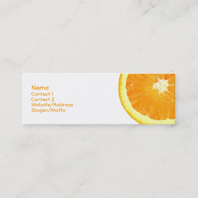 Orange Slice Mini Business Card (Front)