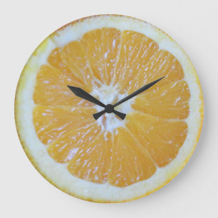 Orange Slice Novelty Large Clock