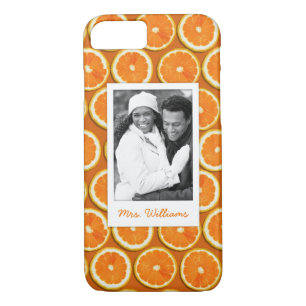 Orange Slice Pattern   Add Your Photo iPhone 8/7 Case