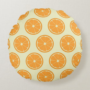 Orange Slice Pattern  Round Pillow