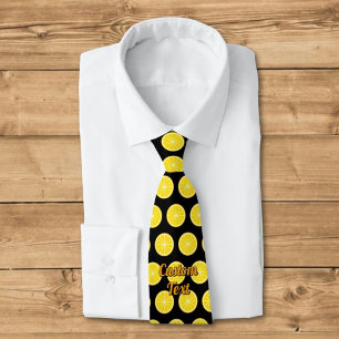 Orange Slice Pattern Tie