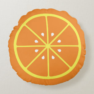 Orange Slice Round Pillow