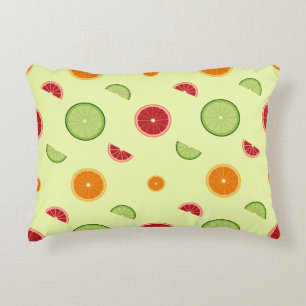 Orange Slice Seamless Pattern Accent Pillow
