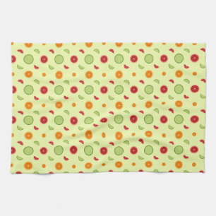 Orange Slice Seamless Pattern Kitchen Towel