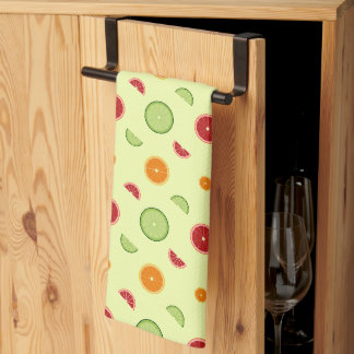 Orange Slice Seamless Pattern Kitchen Towel