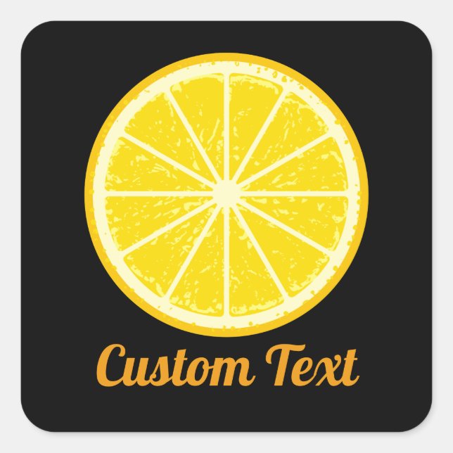 Orange Slice Square Sticker (Front)