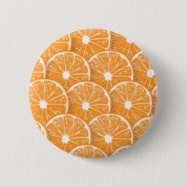 Orange slices 2 inch round button (Front)