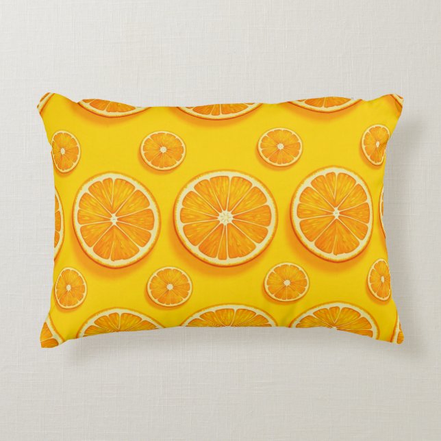 Orange slices accent pillow (Front)