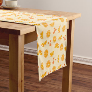 Orange Slices and Hearts Short Table Runner