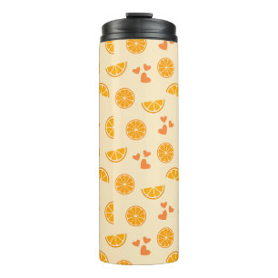 Orange Slices and Hearts Thermal Tumbler